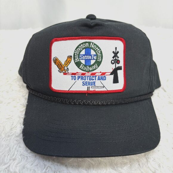 Vtg 90s Santa Fe New Mexico Railroad Trucker Snapback Cap - Picture 1 of 4